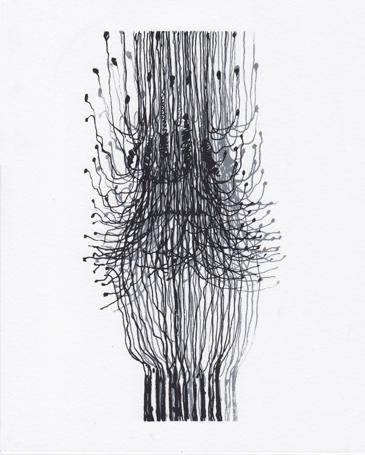 Neuron inspired by Santiago Ramón y Cajal, Dorota Piekorz, 2017