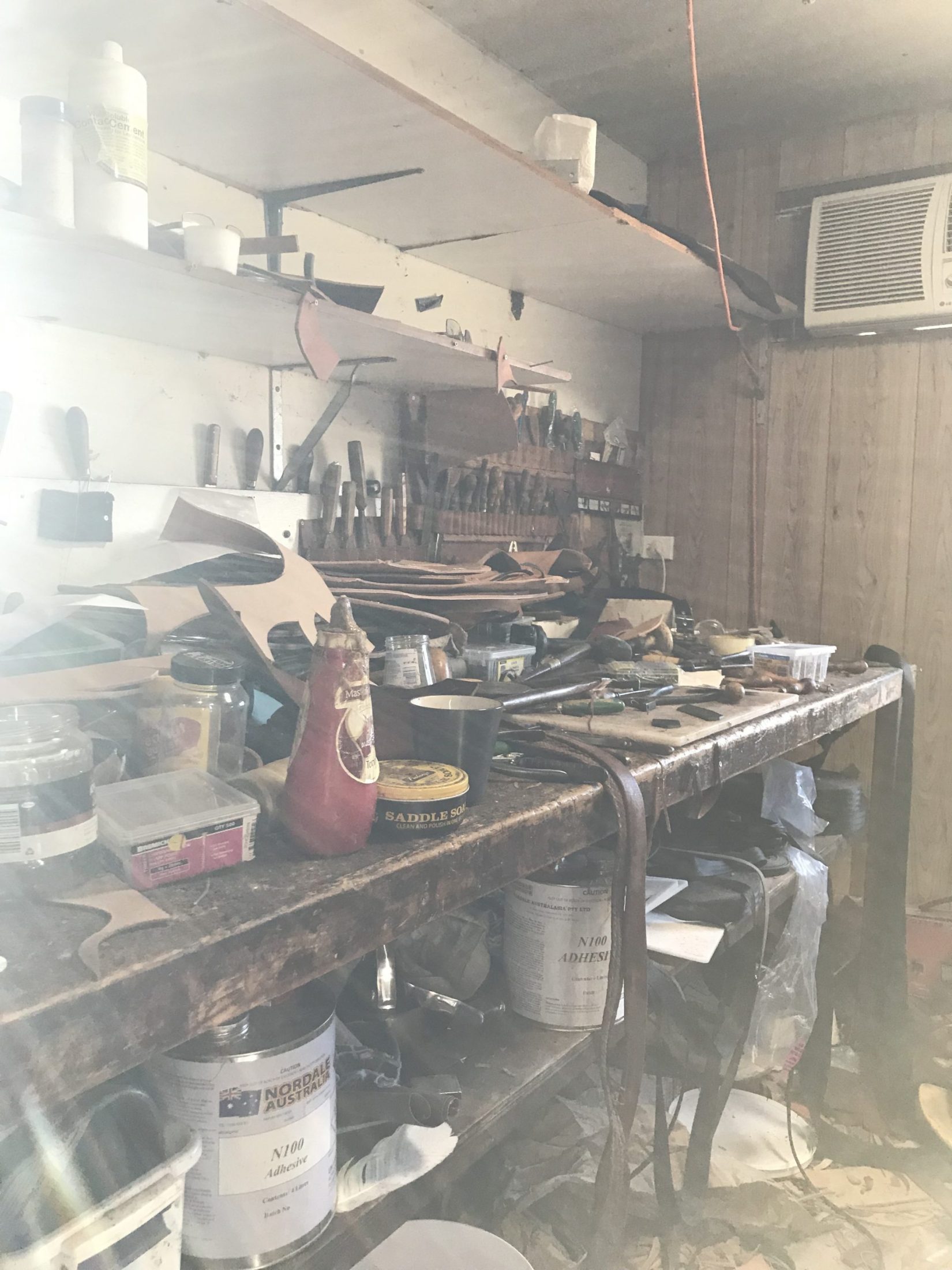 Figure two: Archives: My father’s saddlery before I packed it up, Central Queensland, 2019